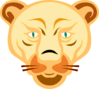 Digital Lion Face Clip Art